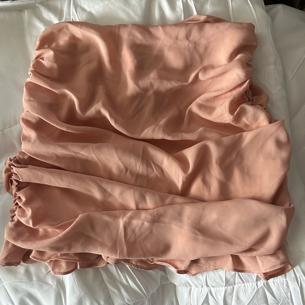 superdown Blush Pink Ruched Ruffle Mini Skirt - Picture 4 of 4